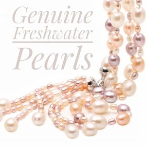 Incredible Multi Tonal Pearl Lariat Necklace 28"